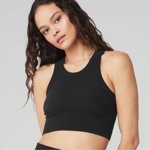 Alo Yoga Seamless Delight High Neck Bra, Black, Size (See photos)